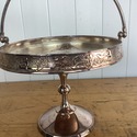 Aesthetic Silverplate Pedestal Basket Stand Bowl R