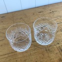 2 Crystal On the Rocks Glasses Old Fashions Rounde