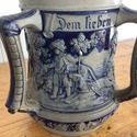 German Stoneware Salt Glazed Large Loving Cup Wedd