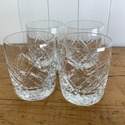 4 Lenox Tartan Crystal On The Rocks Glasses Double