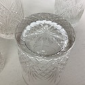6 On The Rocks Glasses Vintage Crystal Pineapple P