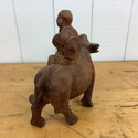 Chinese Hand Carved Water Buffalo Riding Male Figu
