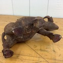 Chinese Hand Carved Water Buffalo Riding Male Figu