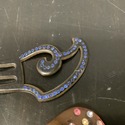 3 Art Deco Hair Combs Pin Blue Clear Multi Color R