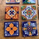 Mixed Lot 20 Mexican Mexico Tiles Colorful 4" by 4