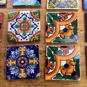 Mixed Lot 20 Mexican Mexico Tiles Colorful 4" by 4