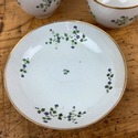 Antique Pasteware Lot Fruit Bowls 2 Cups Purple Fl