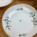 Antique Pasteware Lot Fruit Bowls 2 Cups Purple Fl