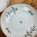 Antique Pasteware Lot Fruit Bowls 2 Cups Purple Fl