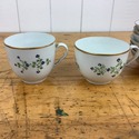 Antique Pasteware Lot Fruit Bowls 2 Cups Purple Fl