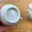 Antique Pasteware Lot Fruit Bowls 2 Cups Purple Fl
