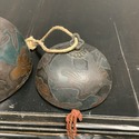 Vintage Metal Bell or Wind Chime Cups Bird Floral 