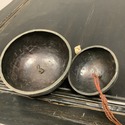 Vintage Metal Bell or Wind Chime Cups Bird Floral 