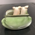 Vintage Pair of Pigs Standing in Porcelain Purse G