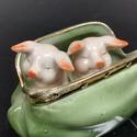 Vintage Pair of Pigs Standing in Porcelain Purse G