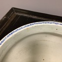 Vintage Blue White Large Round Planter Fish Bowl W