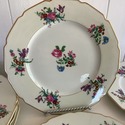 12 T&V Limoges Dinner Plates La Cloche Gold Trim F
