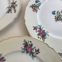 12 T&V Limoges Dinner Plates La Cloche Gold Trim F