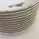 12 T&V Limoges Dinner Plates La Cloche Gold Trim F