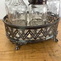 Vintage Silverplate Cruet Set 6 Cruets Round Circu