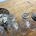 Vintage Silverplate Cruet Set 6 Cruets Round Circu