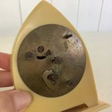 German Vintage Art Deco Dome Clock Wind Up Cream Y