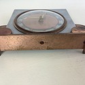 Art Deco Vintage Copper Silver Metal Mantel Desk C