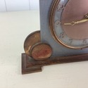 Art Deco Vintage Copper Silver Metal Mantel Desk C