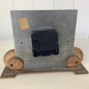 Art Deco Vintage Copper Silver Metal Mantel Desk C