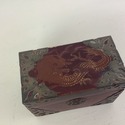 Signed Japan Lacquered Box Brass Trim on Corners C