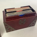 Signed Japan Lacquered Box Brass Trim on Corners C