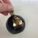 Vintage Arpege Lanvin Dark Glass Bulbous Bottle Go