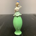 Art Deco Female Figure Perfume Bottle w Glass Daub