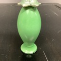 Art Deco Female Figure Perfume Bottle w Glass Daub