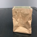 Rosenthal Brown Paper Bag Vase 4" tall Germany Cer
