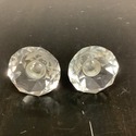 2 Signed Oleg Cassini Bottle Stoppers Crystal Face