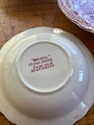 6 Dessert Fruit Bowls Crown Ducal Bristol Red Pink