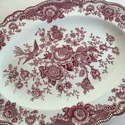 Crown Ducal Bristol Platter Red Pink Transferware 