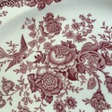 Crown Ducal Bristol Platter Red Pink Transferware 