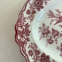 Crown Ducal Bristol Platter Red Pink Transferware 