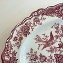 Crown Ducal Bristol Platter Red Pink Transferware 