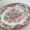 Crown Ducal Bristol Serving Platter 16" L Red Pink