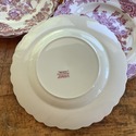 8 Crown Ducal Bristol Dinner Plates Red Pink Trans