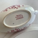 Crown Ducal Bristol Gravy Boat w Under Plate Red P