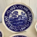 5 Spode Blue Tower Dinner Plates 10.75" Vintage En