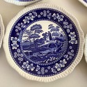 5 Spode Blue Tower Dinner Plates 10.75" Vintage En