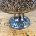 Pair Footed Mixed Metal Silver Gold Pedestal Bowls