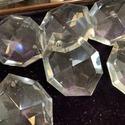 18 Vintage Large Chandelier Prisms Glass 8 Sided T
