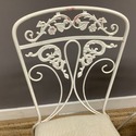 4 Wrought Iron Garden Chairs Set Floral Vine Intri