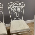 4 Wrought Iron Garden Chairs Set Floral Vine Intri
